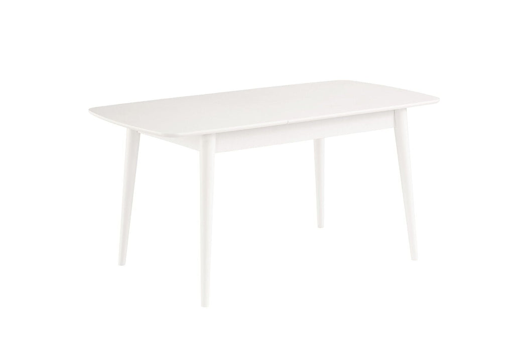 Fara Extending Dining Table White + 6 Chairs Blue *special* Extending Dining Table Derrys 