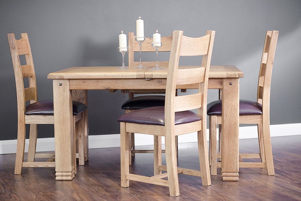 Donny 1.4m Extending Dining Table with 4 Chairs Extending Dining Set HB 