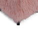 Heavy Shag Faux Sheepskin Cube Stool- Pink Stools/Benches Derrys 