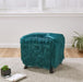 Heavy Shag Faux Sheepskin Cube Stool-Teal Stools/Benches Derrys 