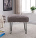 Faux Sheepskin Dressing Table Stool-Grey Stools/Benches Derrys 