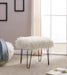 Faux Sheepskin Dressing Table Stool-White Stools/Benches Derrys 