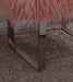 Heavy Shag Faux Sheepskin Bench-Pink Stools/Benches Derrys 