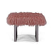 Heavy Shag Faux Sheepskin Bench-Pink Stools/Benches Derrys 