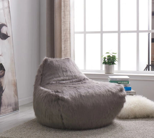 Faux Sheepskin Bean Bag-Grey Stools/Benches Derrys 