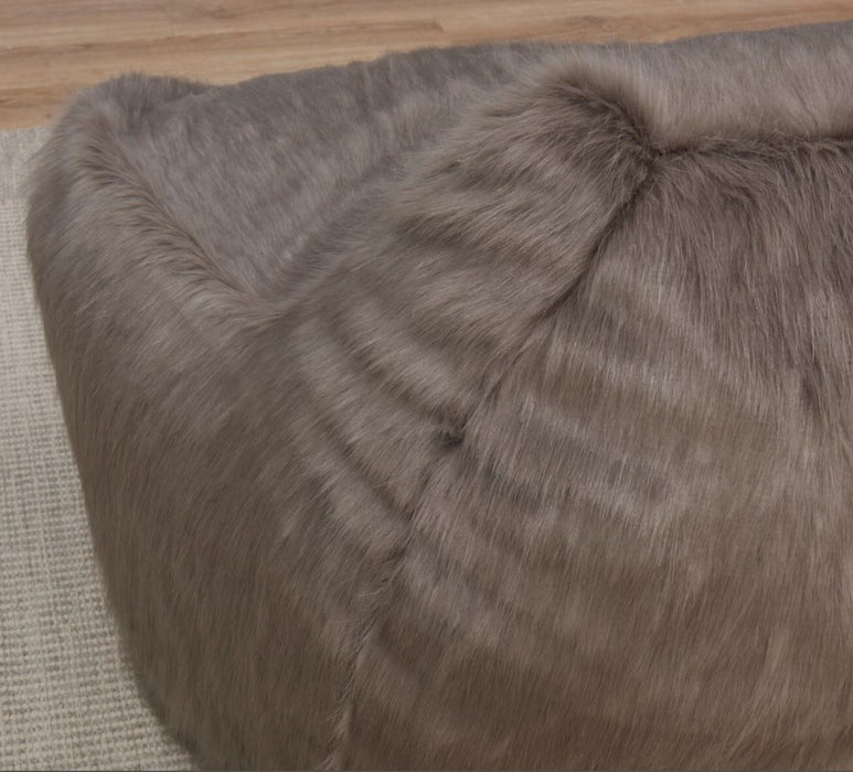 Faux Sheepskin Bean Bag-Grey Stools/Benches Derrys 