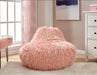 Faux Sheepskin Bean Bag-Pink Stools/Benches Derrys 