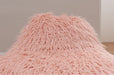 Faux Sheepskin Bean Bag-Pink Stools/Benches Derrys 