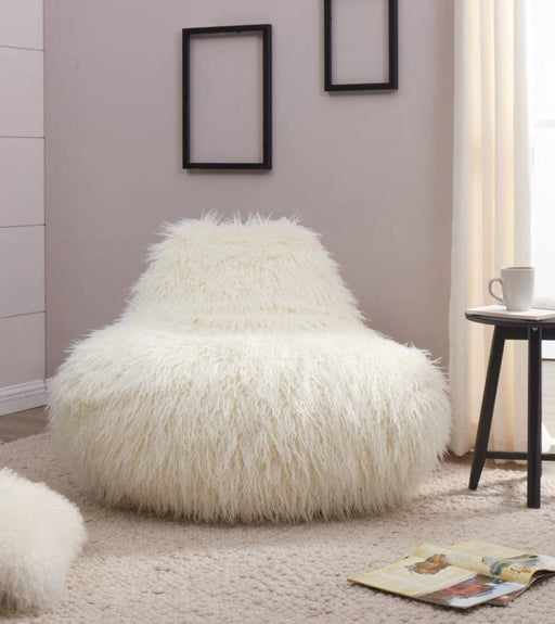 Faux Sheepskin Bean Bag-White Stools/Benches Derrys 