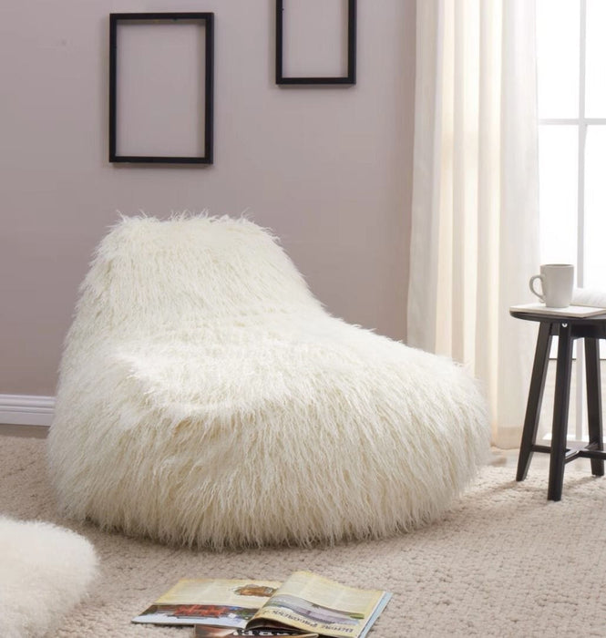 Faux Sheepskin Bean Bag-White Stools/Benches Derrys 