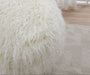 Faux Sheepskin Bean Bag-White Stools/Benches Derrys 