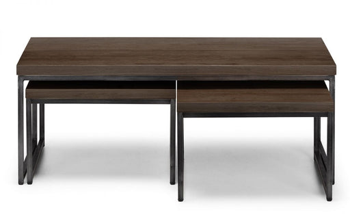 BROOKLYN NESTING COFFEE TABLES - DARK OAK Coffee Table Julian Bowen V2 