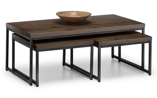 BROOKLYN NESTING COFFEE TABLES - DARK OAK Coffee Table Julian Bowen V2 