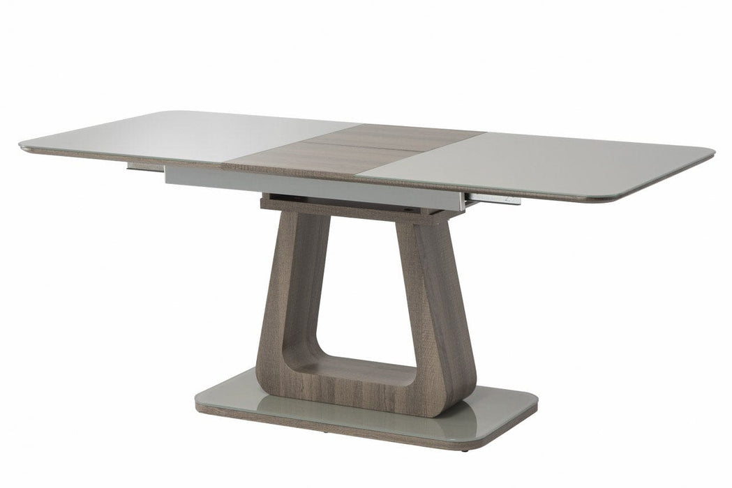 CHILE 1.4M(+.4M) DINING TABLE GREY/GREY OAK EXTENSION Extending Dining Table supplier 120 