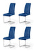 Calabria Velvet Cantilever Chair - Blue (4 Per Box) Dining Chairs Julian Bowen V2 