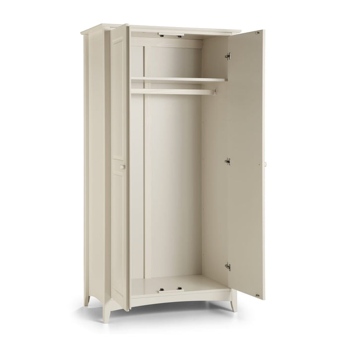 Cameo 2 Door Wardrobe - Stone White Wardrobe Julian Bowen V2 