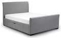 Capri Fabric Bed Frame With Drawers Light Grey 180Cm Bed Frames Julian Bowen V2 