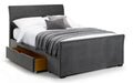 Capri 150Cm Bed Frame In Dark Grey Velvet Bed Frames Julian Bowen V2 