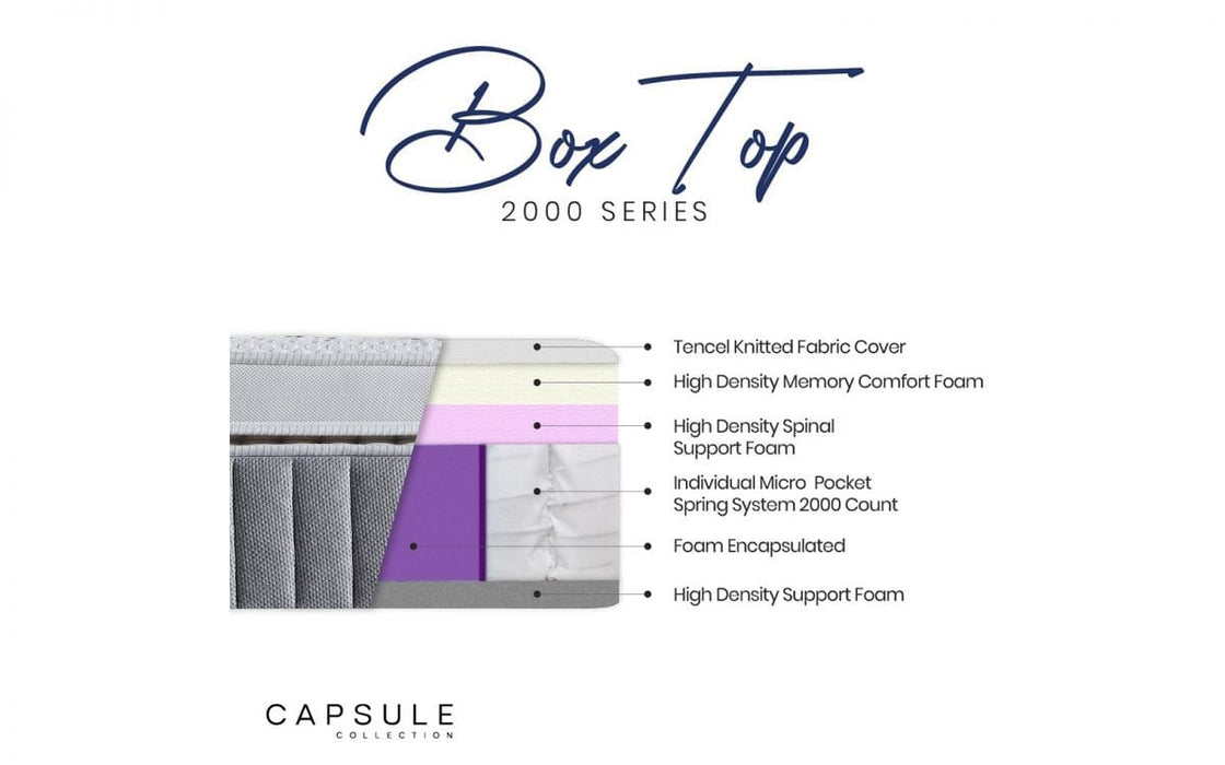 Capsule 2000 Box Top Mattress 180Cm Capsule Mattress Julian Bowen V2 