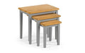 Cleo Nest Of Tables 2 Tone Grey & Oak Nest Of Tables Julian Bowen V2 