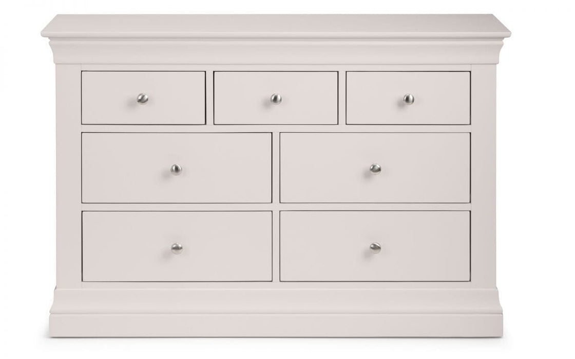 Clermont 4+3 Drawer Chest - Light Grey Chest of Drawers Julian Bowen V2 