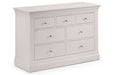 Clermont 4+3 Drawer Chest - Light Grey Chest of Drawers Julian Bowen V2 