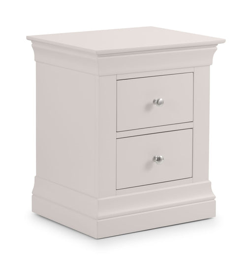 Clermont 2 Drawer Bedside - Light Grey Bedside Tables Julian Bowen V2 