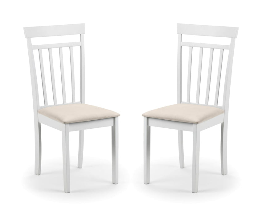 Coast Dining Chair - White (2 Per Box) Dining Chairs Julian Bowen V2 