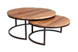 Railway Sleeper Coffee Tables - Set Of 2 Coffee Table IHv2 