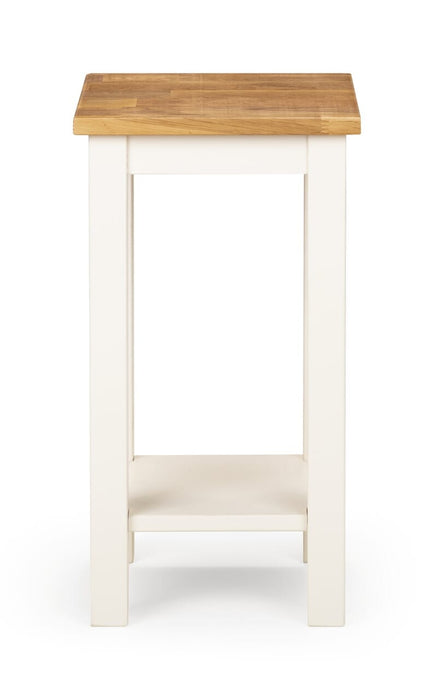 Coxmoor Tall Narrow Side Table - Ivory & Oak Sideboard Julian Bowen V2 