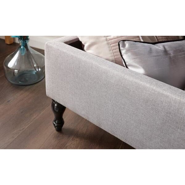 Windsor Cushioned Ottoman Grey Hopsack Storage Ottoman GW 