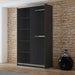 Wardrobe Tokyo 120cm Black+Mirror Sliding Wardrobes Home Centre Direct 