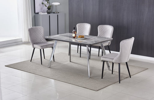 Dario 1.4 Metre Dining Table with Chrome Legs Dining Tables Gannon 