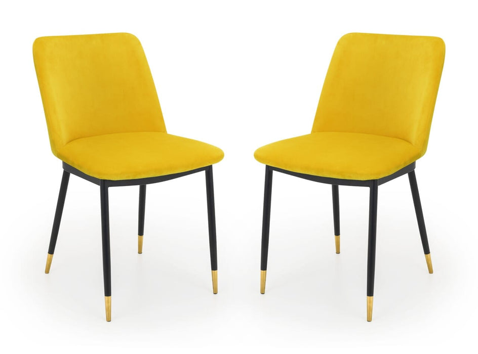 Delaunay Dining Chair - Mustard (2 Per Box) Dining Chairs Julian Bowen V2 