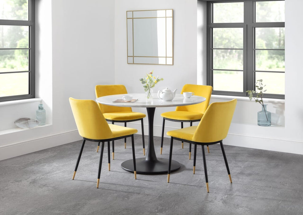 Delaunay Dining Chair - Mustard (2 Per Box) Dining Chairs Julian Bowen V2 