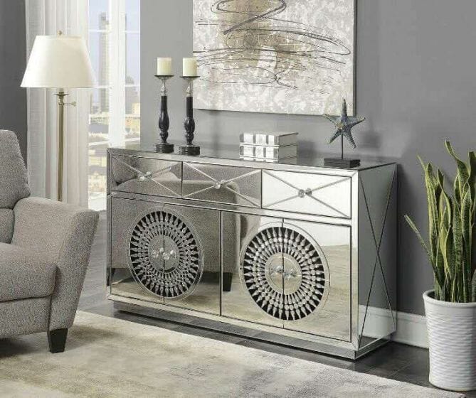 Crystal 4 Door Sideboard Sideboard Derrys 