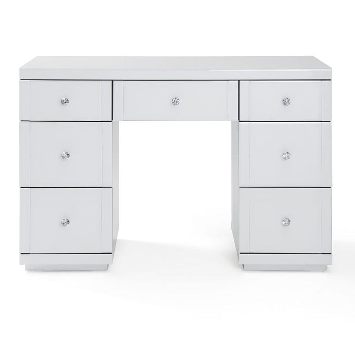 Hollywood White 7 Drawer Dressing Table Dressing Tables Derrys 