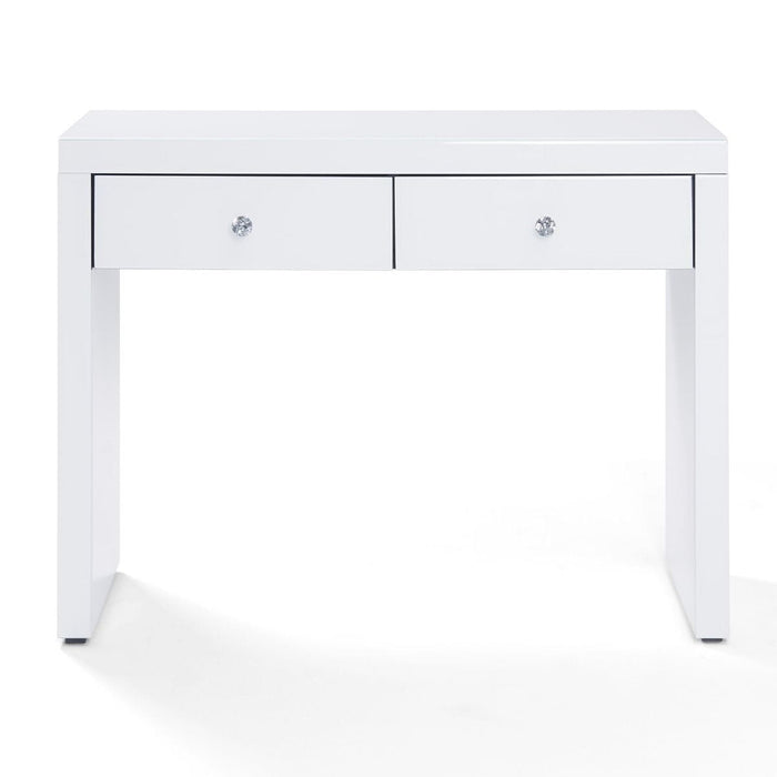 Hollywood White 2 Drawer Console Table Console Tables Derrys 