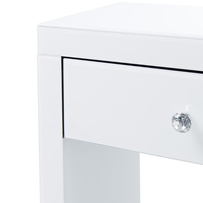 Hollywood White 2 Drawer Console Table Console Tables Derrys 