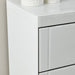 Hollywood 2 Drawer End Table-White Bedside Tables Derrys 