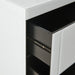 Hollywood 2 Drawer End Table-White Bedside Tables Derrys 