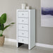 Hollywood 5 Drawer Tallboy-White Chest of Drawers Derrys 