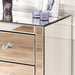 Hollywood 3 Drawer Side Table - Glass Bedside Tables Derrys 