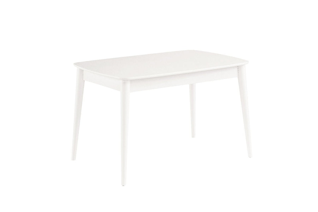 Fara Extending Dining Table White + 6 Chairs Blue *special* Extending Dining Table Derrys 