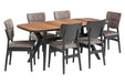 Dinamic Extending Dining Table + 6 Chair Charcoal Extending Dining Table Derrys 