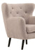 Yak Armchair - Short Fux Sheepskin - Grey Armchair Derrys 