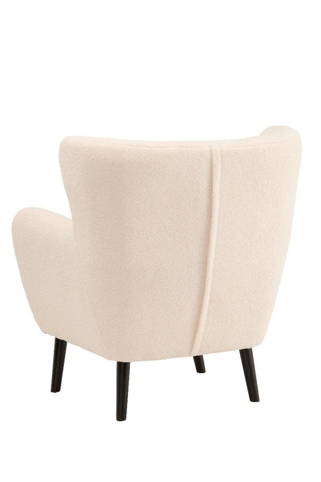 Yak Armchair - Short Fux Sheepskin - White Armchair Derrys 