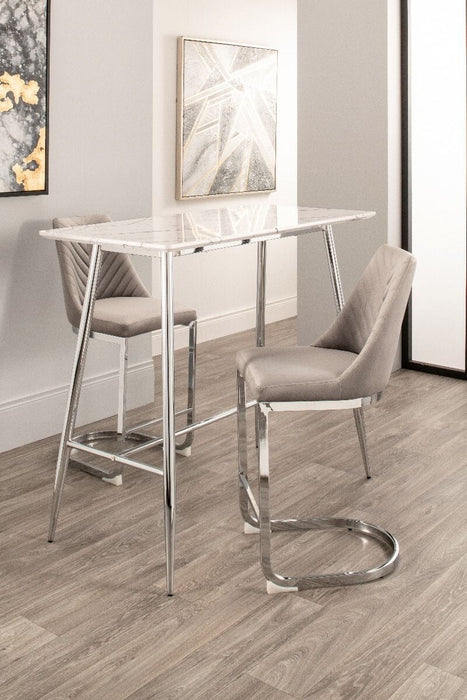 Doyen High Bar Table - Chrome Bar Table Derrys 