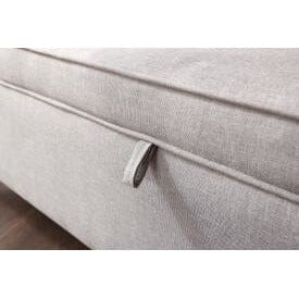 Windsor Cushioned Ottoman Grey Hopsack Storage Ottoman GW 