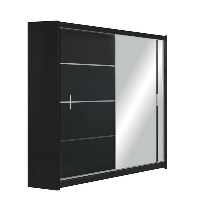 Seville 180cm Wardrobe Black Sliding Wardrobes Home Centre Direct 